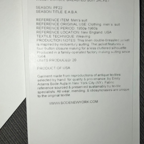 Bode linen jacket - Picture 6 of 6